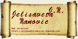 Jelisaveta Manović vizit kartica